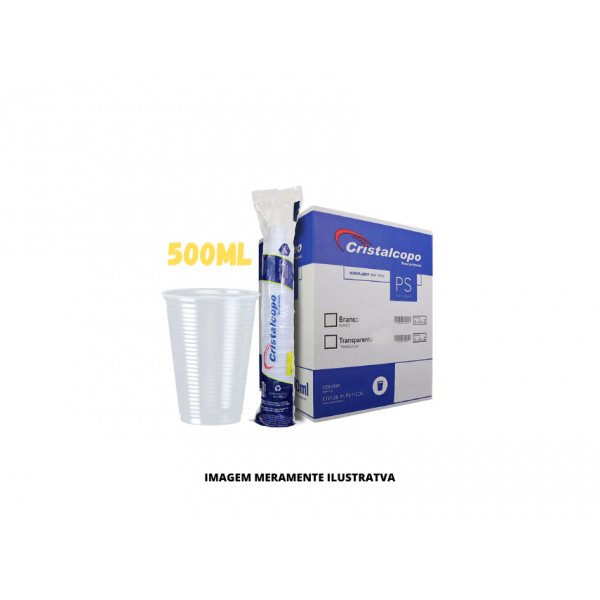 COPO - CRISTALCOPO - 500ML PS TRANSPARENTE - 50un